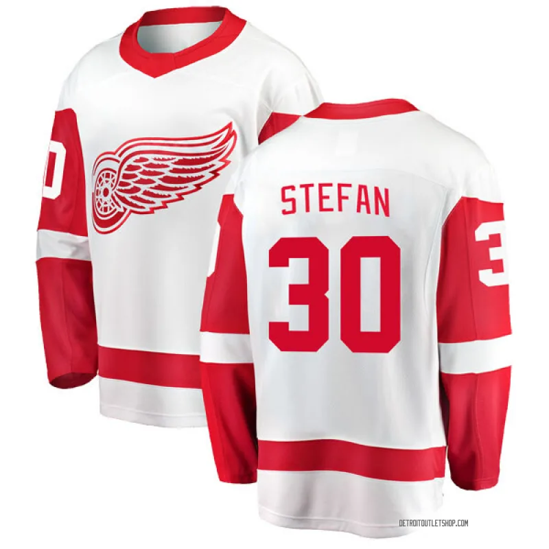 Youth Greg Stefan Detroit Red Wings Away Jersey - White Breakaway