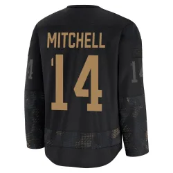 Youth Ian Mitchell Detroit Red Wings 2024 Military Appreciation Practice Jersey - Black Premium