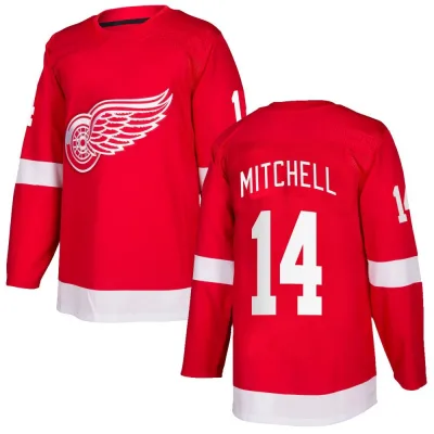 Youth Ian Mitchell Detroit Red Wings Home Jersey - Red Authentic