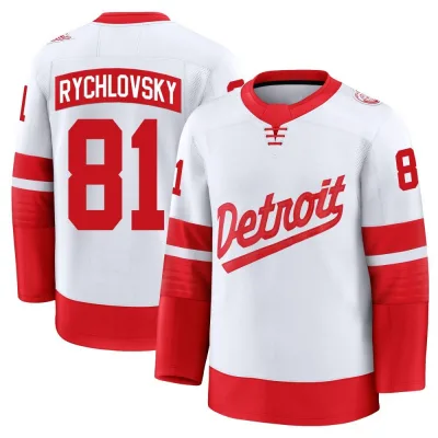 Youth Jakub Rychlovsky Detroit Red Wings 2025 Stadium Series Jersey - White Premium