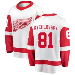 Youth Jakub Rychlovsky Detroit Red Wings Away Jersey - White Breakaway