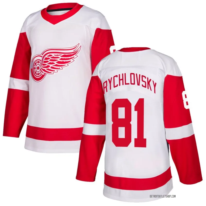 Youth Jakub Rychlovsky Detroit Red Wings Jersey - White Authentic