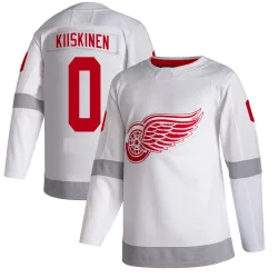 Youth Jesse Kiiskinen Detroit Red Wings 2020/21 Reverse Retro Jersey - White Authentic