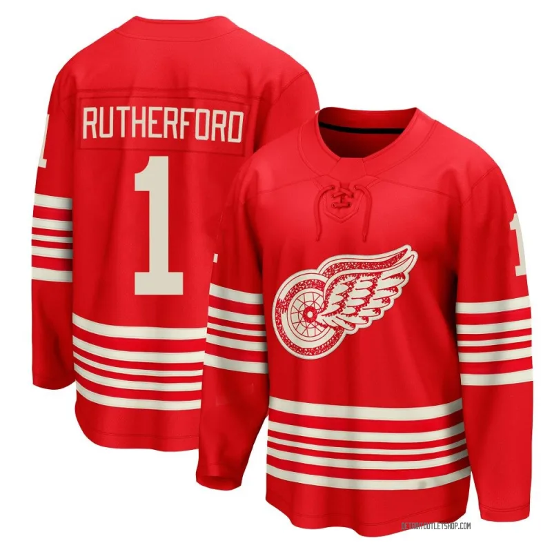 Youth Jim Rutherford Detroit Red Wings Centennial Jersey - Red Breakaway