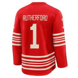 Youth Jim Rutherford Detroit Red Wings Centennial Jersey - Red Premium