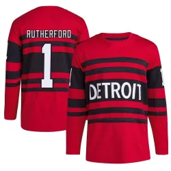 Youth Jim Rutherford Detroit Red Wings Reverse Retro 2.0 Jersey - Red Authentic