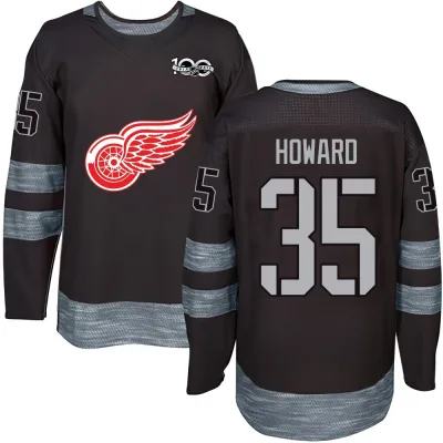 Youth Jimmy Howard Detroit Red Wings 1917-2017 100th Anniversary Jersey - Black Authentic