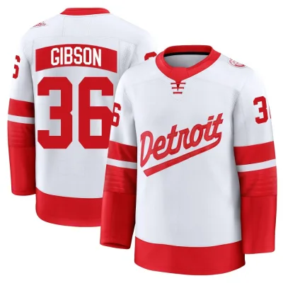 Youth John Gibson Detroit Red Wings 2025 Stadium Series Jersey - White Premium
