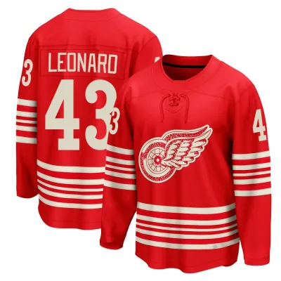 Youth John Leonard Detroit Red Wings Centennial Jersey - Red Breakaway
