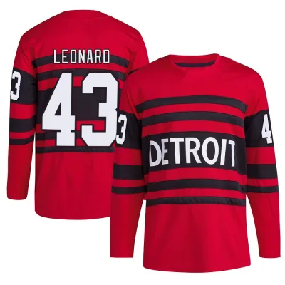 Youth John Leonard Detroit Red Wings Reverse Retro 2.0 Jersey - Red Authentic