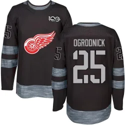 Youth John Ogrodnick Detroit Red Wings 1917-2017 100th Anniversary Jersey - Black Authentic