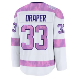 Youth Kris Draper Detroit Red Wings 2024 Hockey Fights Cancer Practice Jersey - White Premium