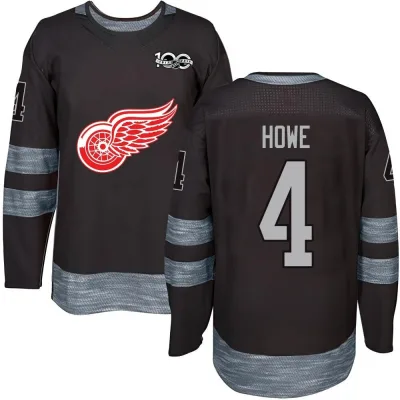 Youth Mark Howe Detroit Red Wings 1917-2017 100th Anniversary Jersey - Black Authentic