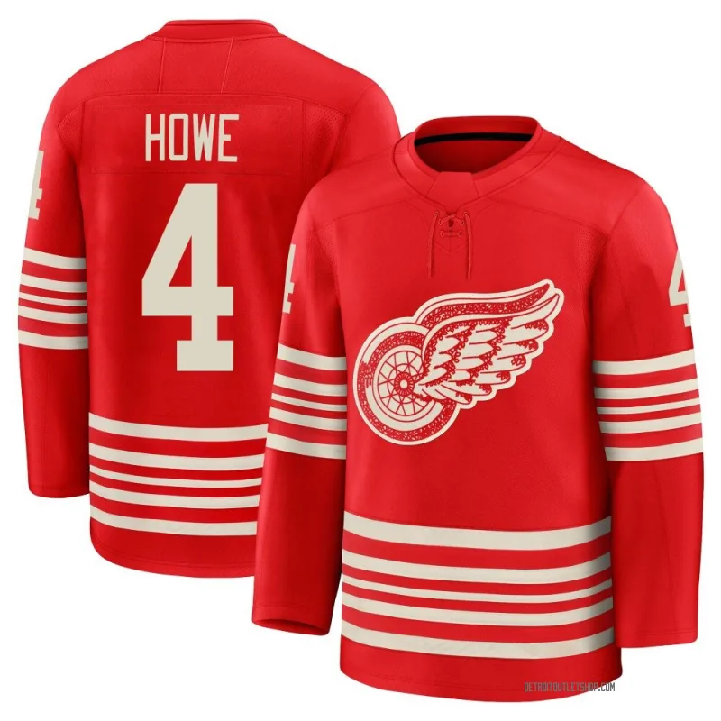 Youth Mark Howe Detroit Red Wings Centennial Jersey - Red Premium