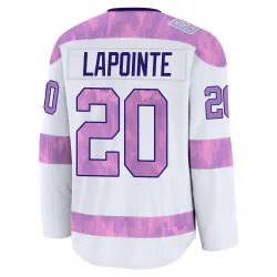 Youth Martin Lapointe Detroit Red Wings 2024 Hockey Fights Cancer Practice Jersey - White Premium