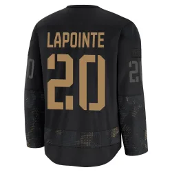 Youth Martin Lapointe Detroit Red Wings 2024 Military Appreciation Practice Jersey - Black Premium