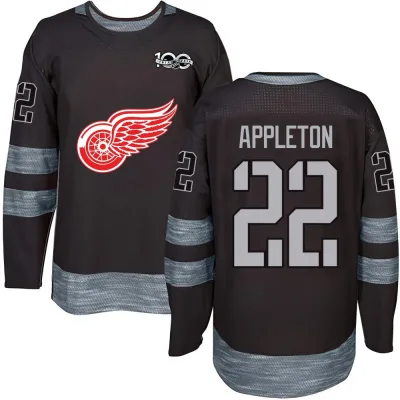 Youth Mason Appleton Detroit Red Wings 1917-2017 100th Anniversary Jersey - Black Authentic