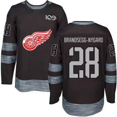 Youth Michael Brandsegg-Nygård Detroit Red Wings Michael Brandsegg-Nygard 1917-2017 100th Anniversary Jersey - Black Authentic