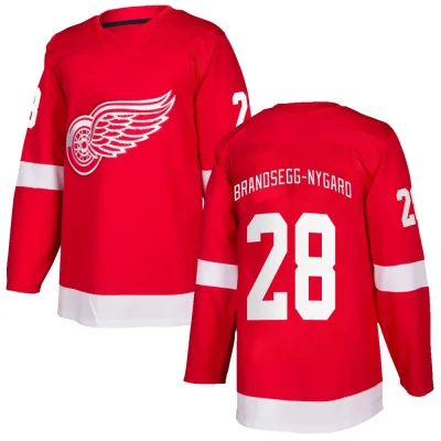 Youth Michael Brandsegg-Nygård Detroit Red Wings Michael Brandsegg-Nygard Home Jersey - Red Authentic