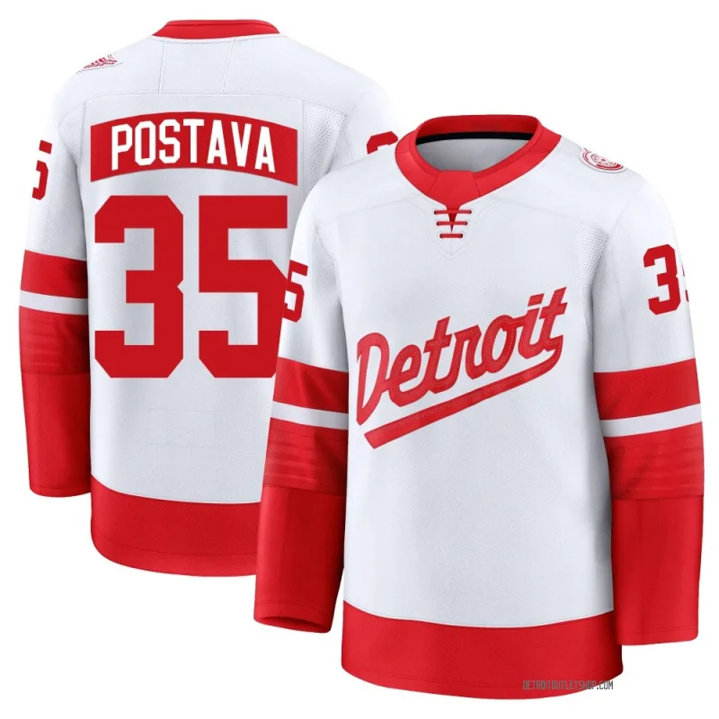 Youth Michal Postava Detroit Red Wings 2025 Stadium Series Jersey - White Premium