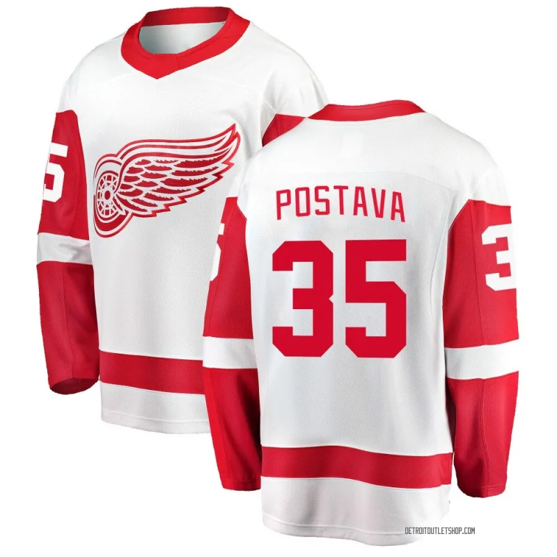 Youth Michal Postava Detroit Red Wings Away Jersey - White Breakaway