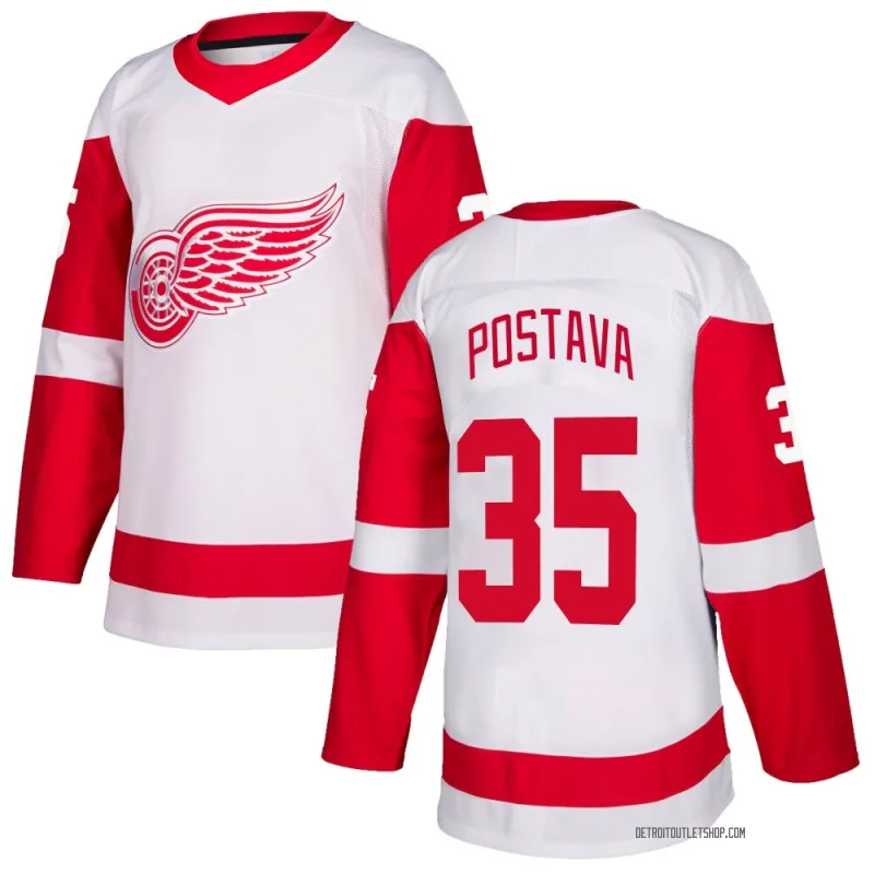 Youth Michal Postava Detroit Red Wings Jersey - White Authentic