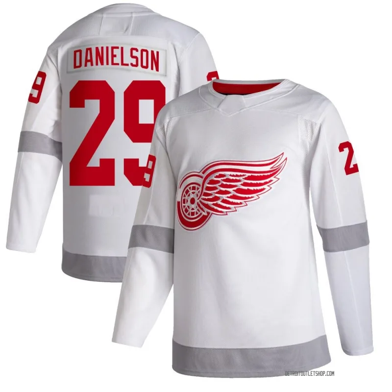 Youth Nate Danielson Detroit Red Wings 2020/21 Reverse Retro Jersey - White Authentic