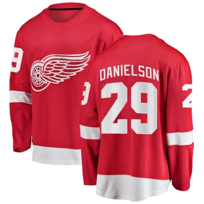 Youth Nate Danielson Detroit Red Wings Home Jersey - Red Breakaway