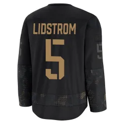 Youth Nicklas Lidstrom Detroit Red Wings 2024 Military Appreciation Practice Jersey - Black Premium