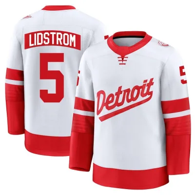 Youth Nicklas Lidstrom Detroit Red Wings 2025 Stadium Series Jersey - White Premium