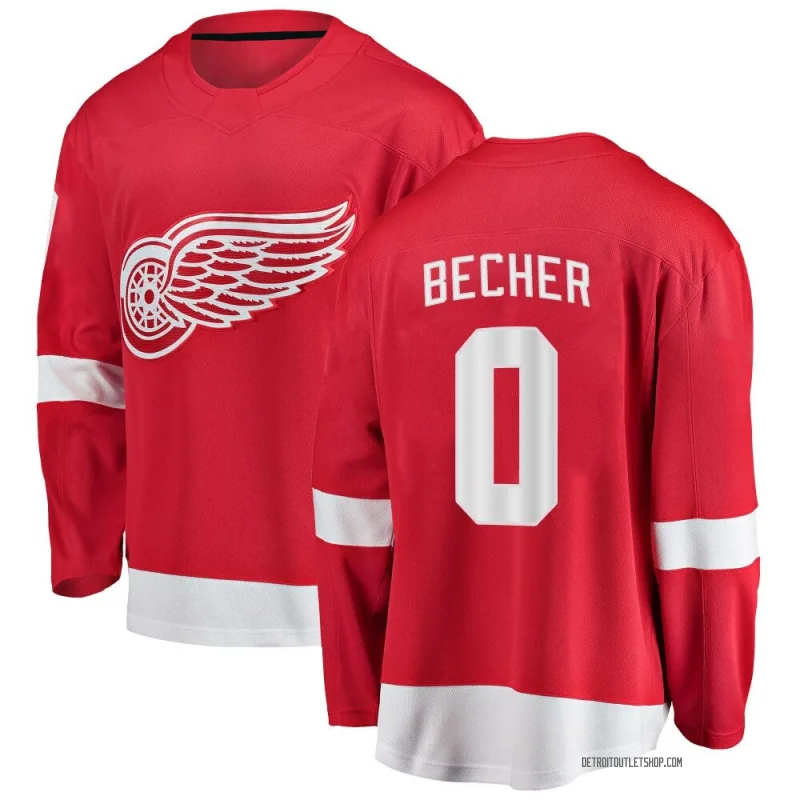 Youth Ondrej Becher Detroit Red Wings Home Jersey - Red Breakaway