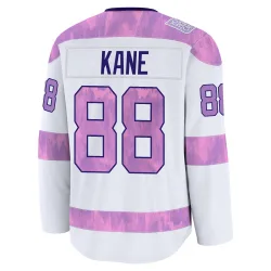 Youth Patrick Kane Detroit Red Wings 2024 Hockey Fights Cancer Practice Jersey - White Premium