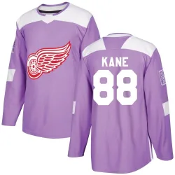 Youth Patrick Kane Detroit Red Wings Hockey Fights Cancer Practice Jersey - Purple Authentic