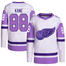 Youth Patrick Kane Detroit Red Wings Hockey Fights Cancer Primegreen Jersey - White/Purple Authentic