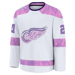 Youth Paul Ysebaert Detroit Red Wings 2024 Hockey Fights Cancer Practice Jersey - White Premium
