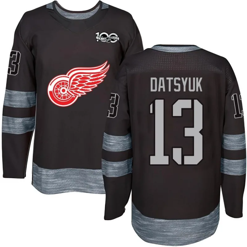 Youth Pavel Datsyuk Detroit Red Wings 1917-2017 100th Anniversary Jersey - Black Authentic