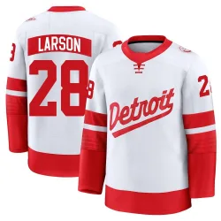 Youth Reed Larson Detroit Red Wings 2025 Stadium Series Jersey - White Premium