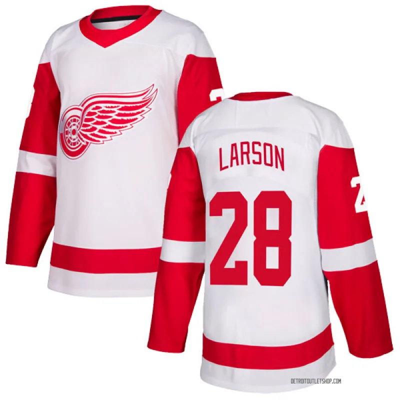 Youth Reed Larson Detroit Red Wings Jersey - White Authentic