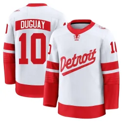 Youth Ron Duguay Detroit Red Wings 2025 Stadium Series Jersey - White Premium