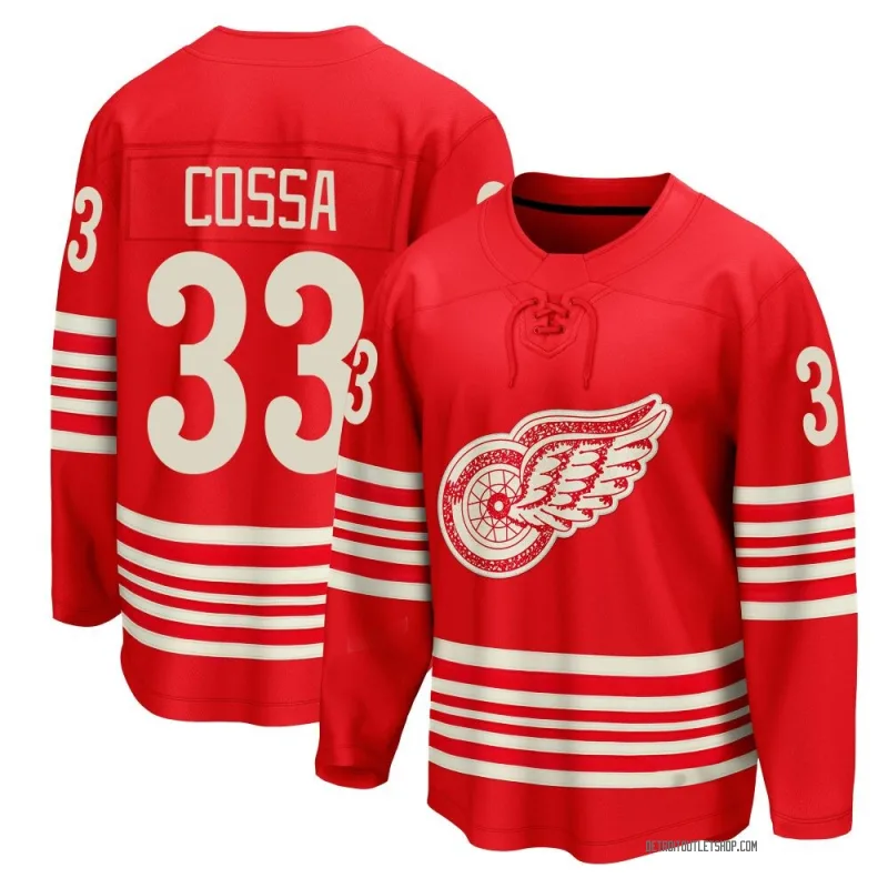 Youth Sebastian Cossa Detroit Red Wings Centennial Jersey - Red Breakaway