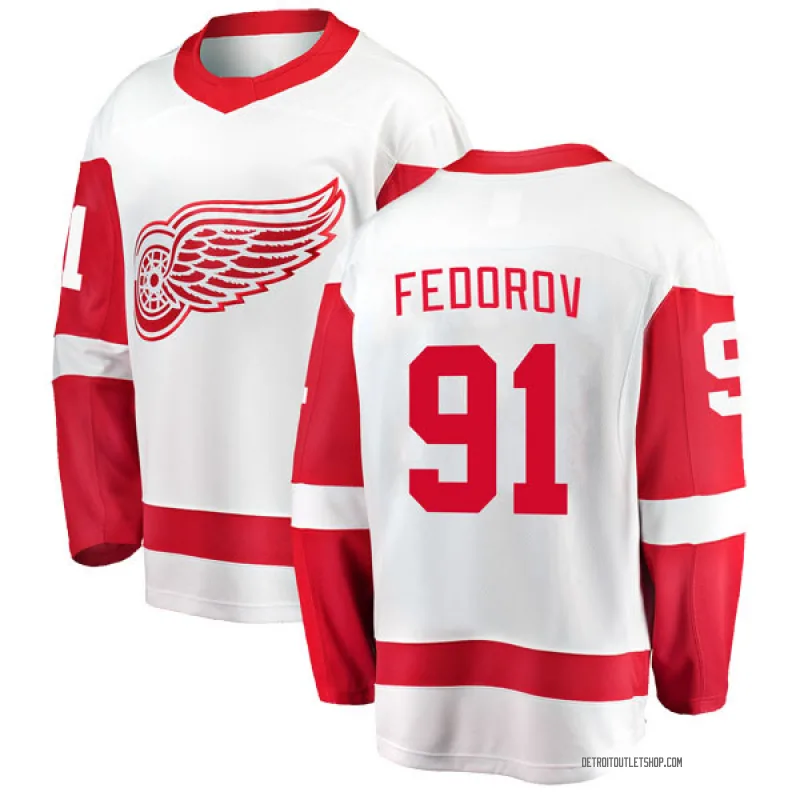 Youth Sergei Fedorov Detroit Red Wings Away Jersey - White Breakaway