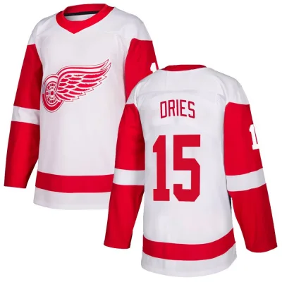 Youth Sheldon Dries Detroit Red Wings Jersey - White Authentic