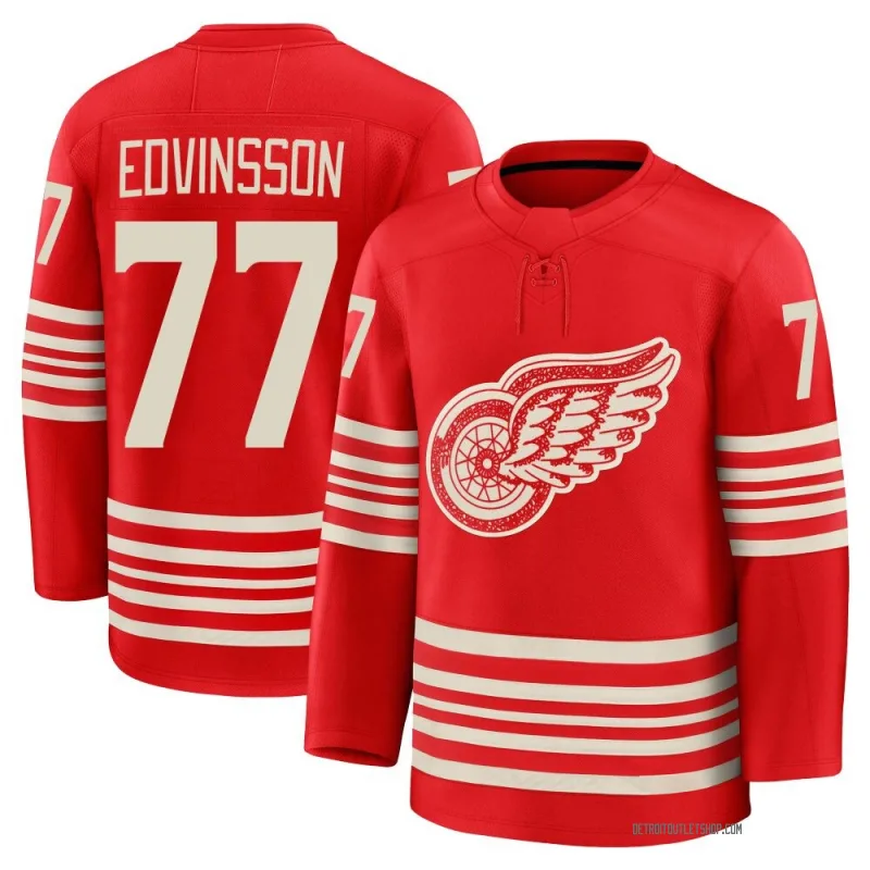 Youth Simon Edvinsson Detroit Red Wings Centennial Jersey - Red Premium