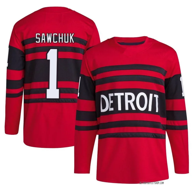 Youth Terry Sawchuk Detroit Red Wings Reverse Retro 2.0 Jersey - Red Authentic