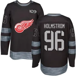 Youth Tomas Holmstrom Detroit Red Wings 1917-2017 100th Anniversary Jersey - Black Authentic