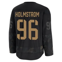 Youth Tomas Holmstrom Detroit Red Wings 2024 Military Appreciation Practice Jersey - Black Premium