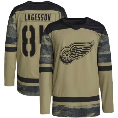 Youth William Lagesson Detroit Red Wings Military Appreciation Practice Jersey - Camo Authentic